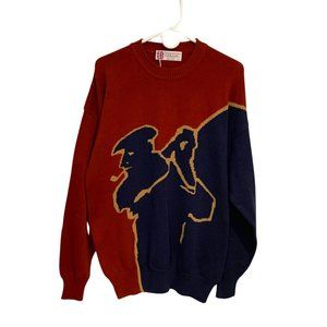 Slazenger Men's Graphic Knit Golf Sweater Sz L NEW Gift Relaxed Fit 100% Cotton